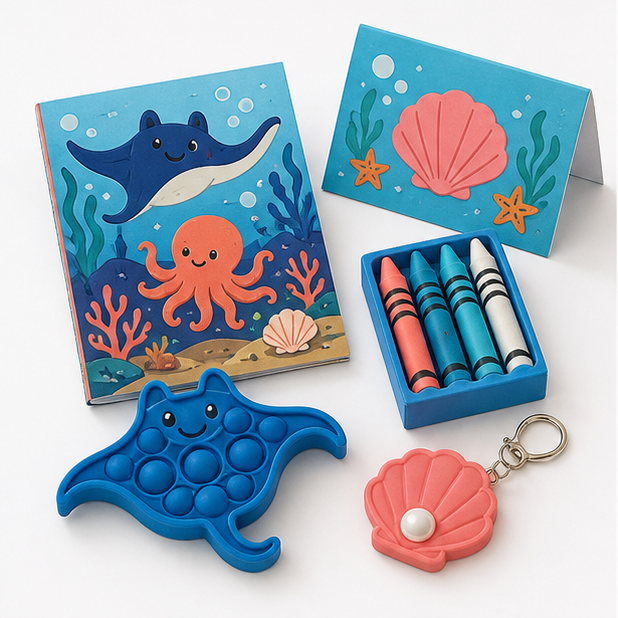 Undersea Splash party favor pack concept